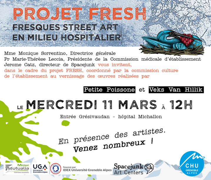 CultureUGA's tweet photo. #IdexRSC #FRESH #StreetArt
Nous avons la chance d'assister tout à l'heure au vernissage des œuvres réalisées par Petite Poissone et @VeksVanHillik 🤗🖌️🏥 https://t.co/KmnDH6nbUv
