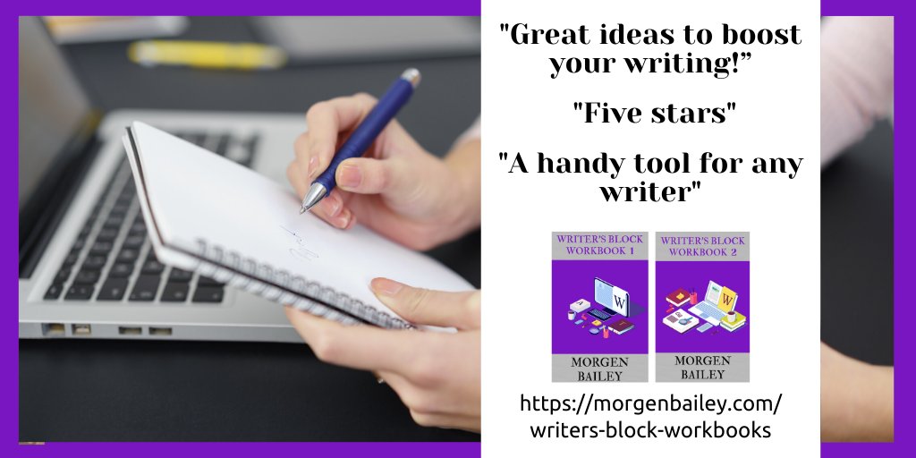 morgenwriteruk's tweet image. #bookrecommendation #writerstool ‘Great ideas to boost your writing!”, ‘Five stars’, and ‘A handy tool for any writer’ ~ got to love the reviews for my WRITER’S BLOCK WORKBOOKS 1 &amp;amp; 2, both filled with tips and #writingexercises #IARTG #writingcommunity morgenbailey.com/writers-block-…
