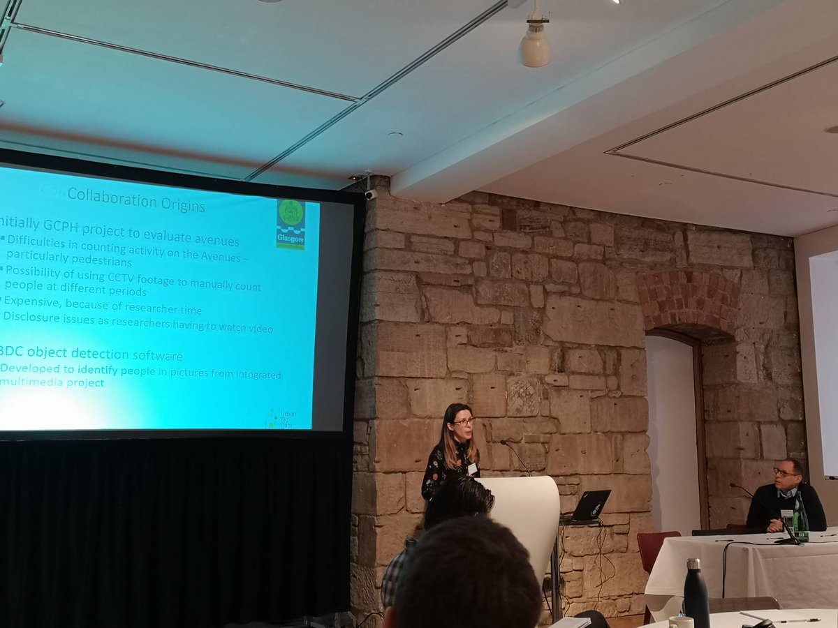 UrbanBigData's tweet photo. Kimberley Hose and Dr Mark Livingston are now speaking about UBDC and @GlasgowCC's CCTV Object Detection Project. If you weren't able to make it along today, you can find out more about this on our blog: https://t.co/ABXZSeWUxH #UBDCDataFest https://t.co/IS4DGlXxNs