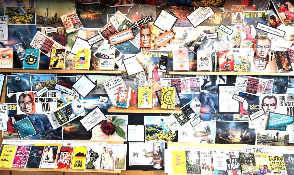 MoreLibrary's tweet photo. @Stonyhurst There is no need to panic-buy books ... We still have a fantabulous range of stories and adventures available for your delectation here in #MoreLibrary. It is sunshiney-lovely here so come along, lose yourself in books, leave your worries behind, smile awhile. https://t.co/Ao4asNYmCo