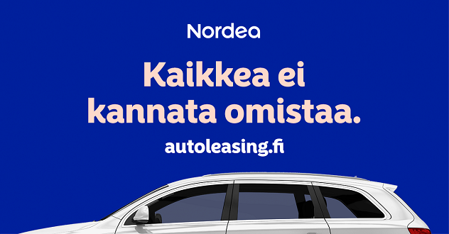 Nordea_FI's tweet photo. Yksityisleasingin suosio kasvaa, laajennamme autorahoituksen palvelujamme.

"Haluamme olla mukana autoilun murroksessa kehittämässä uusia liikkumisen palveluita ja tukea ympäristöystävällisten ja turvallisten autojen hankintaa", Nordean @KAjanto kertoo.

https://t.co/Z9SLLtfVfC https://t.co/hRl0Qf4Y3d
