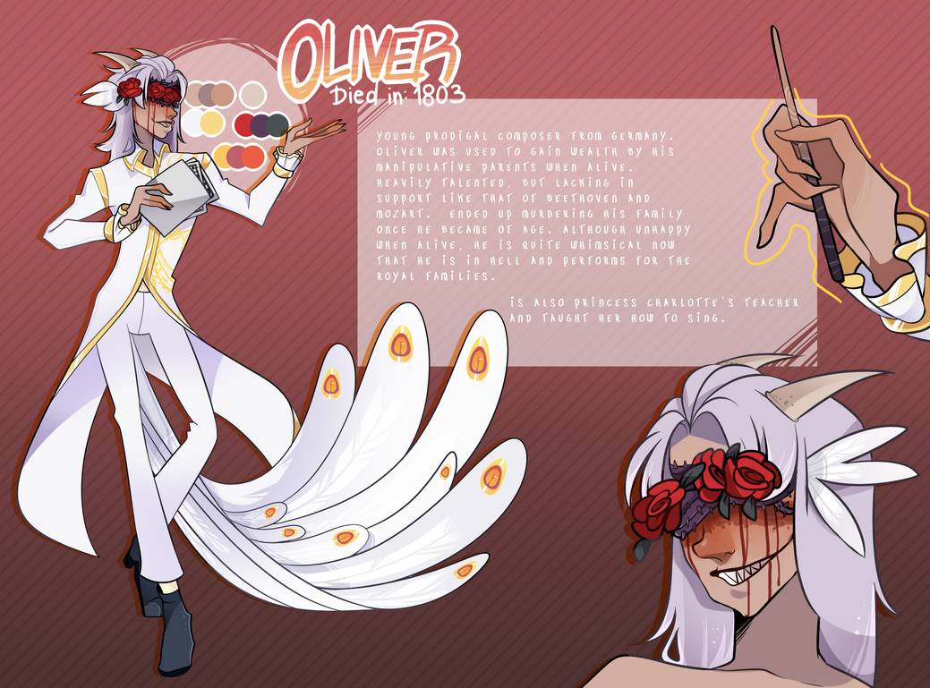 "ɪɴsɪᴅᴇ ᴇᴠᴇʀʏ ᴅᴇᴍᴏɴ, ɪs ᴀ ᴡʜᴀᴛ?"

🎵ᴡʜɪᴍsɪᴄᴀʟ ᴄᴏᴍᴘᴏsᴇʀ ᴏғ ʜᴇʟʟ

🎵ᴅᴀʀᴋ ᴛʜᴇᴍᴇs ᴀʜᴇᴀᴅ!

🎵HHOC

🎵Friendly Mun/Friendlier Sinner

💜 &amp; 🔄?