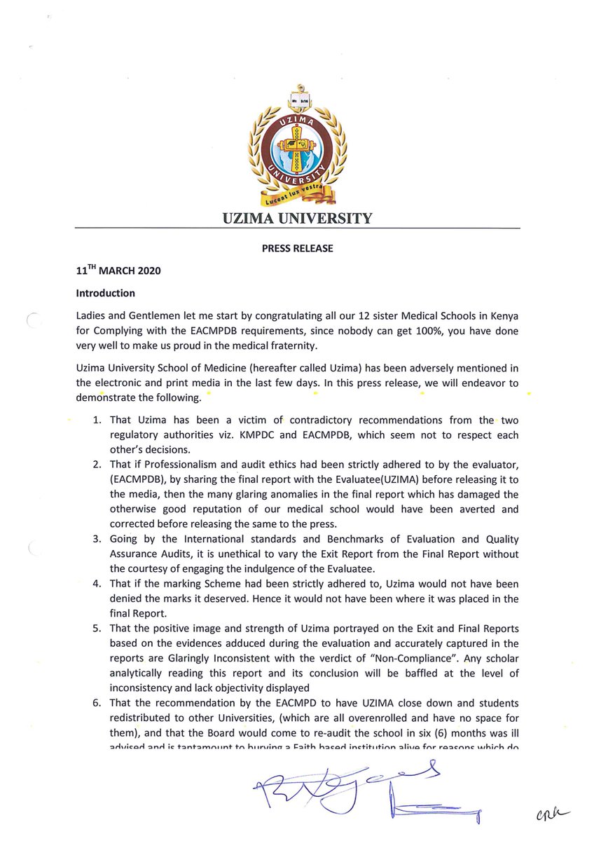 Uzima University tweet media