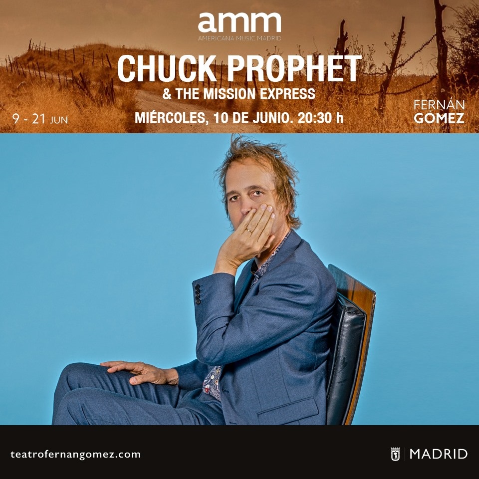 AmericanaMusicM's tweet photo. Maestro del rock de raíces en los seminales Green On Red, @ChuckProphet y su banda también estarán en la segunda edición de @AmericanaMusicM con ecos a los Stones, los Kinks, Dylan, Alex Chilton y The Clash.
El 10 de junio en @fernangomezCCV
#AMM2020 #AmericanaMusicMadrid! https://t.co/cRx0WZoLcW