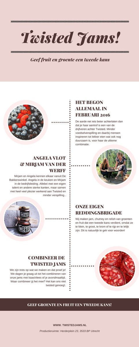 Vandaag willen we even een kromtastische samenwerking in het zonnetje zetten!

Twisted Jams is een bedrijf dat te grote, te kleine, te kromme of gewoonweg te lelijke groente en fruit gebruikt in hun Twisted Jams. Hoe cool? En super duurzaam!

Lees de blog theaterbuitensoos.nl/wat-te-doen-me…