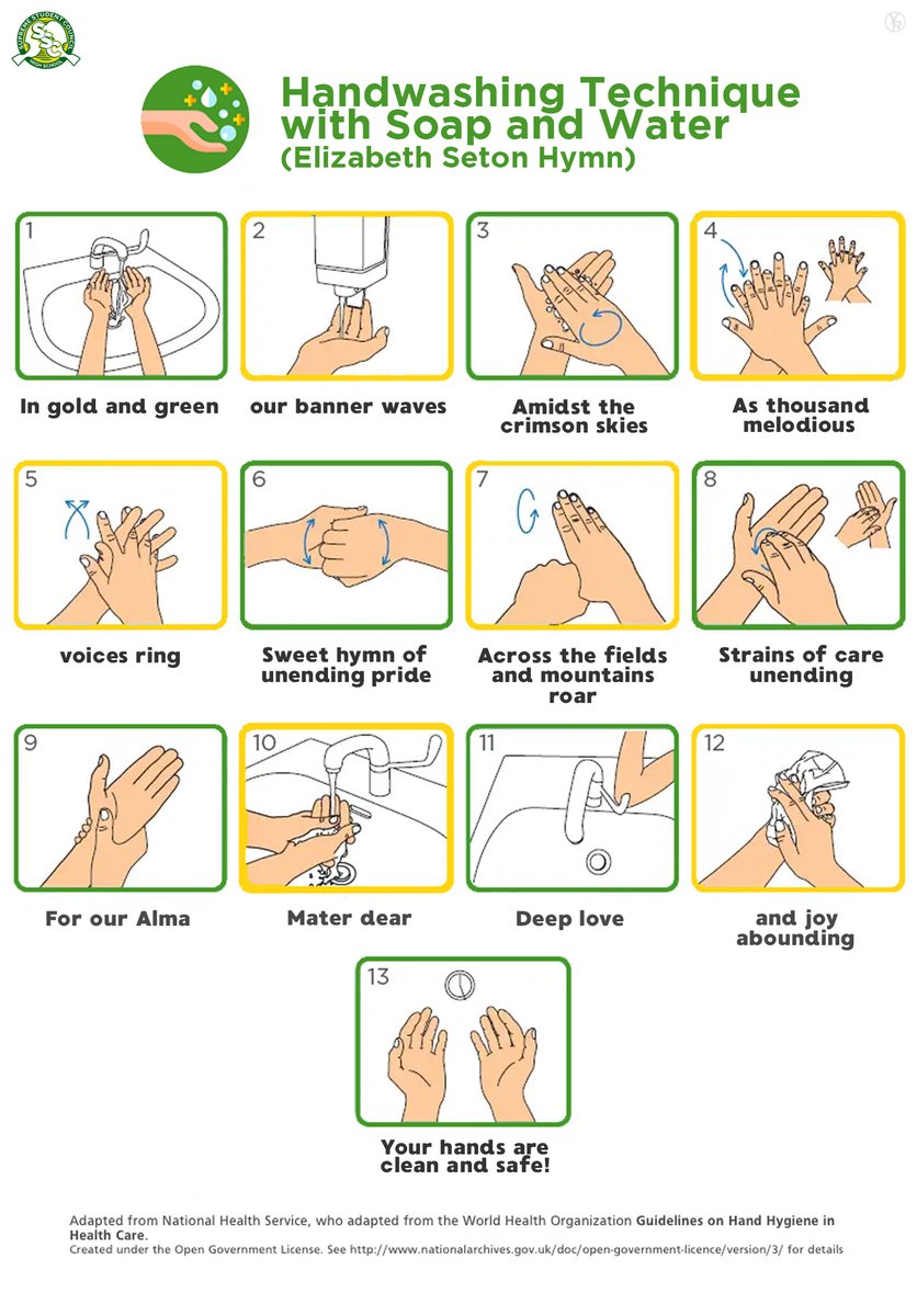 ESS_SSC's tweet photo. Inspired by the circulating posts of integrating Alma Mater Hymns while handwashing, we bring you our very own Setonian version of handwashing techniques!

Stay safe, Setonians! #SetonStrong

Layout by Juliana Rebong https://t.co/IceIYJbohh