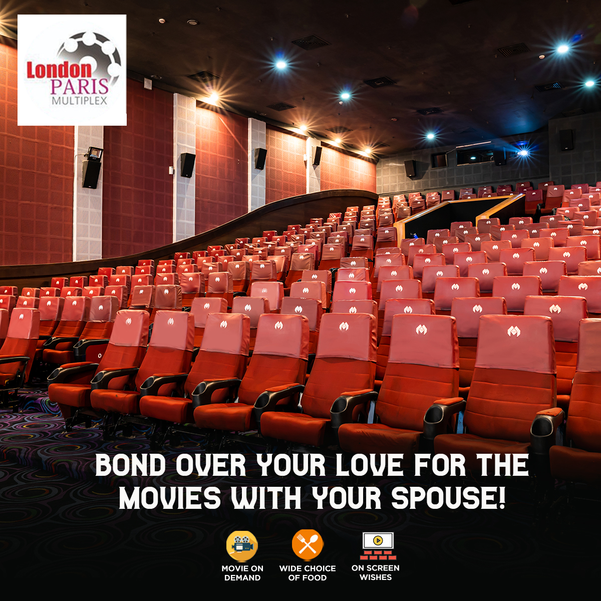 What could be more romantic than watching a movie together with your family and friends on your Anniversary?

Choose exclusive screenings of your favourite movie at London Paris Multiplex!

For details, contact us on 9830 5858 15

#Kolkata #LondonParis #MovieTime