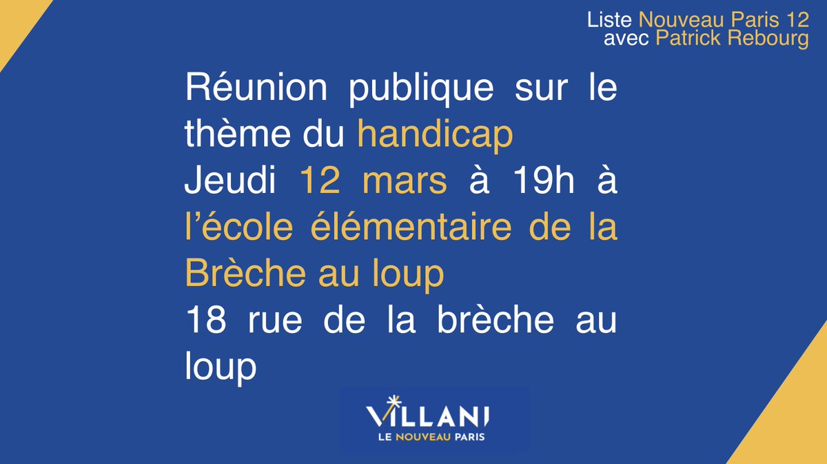 Villani Paris 12e tweet media