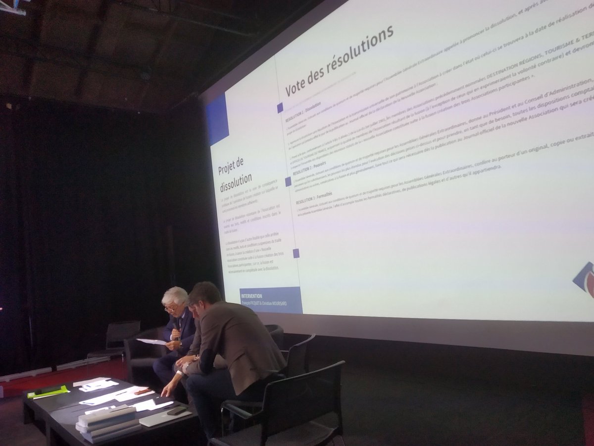 Lancement du vote des résolutions concernant le projet de dissolution