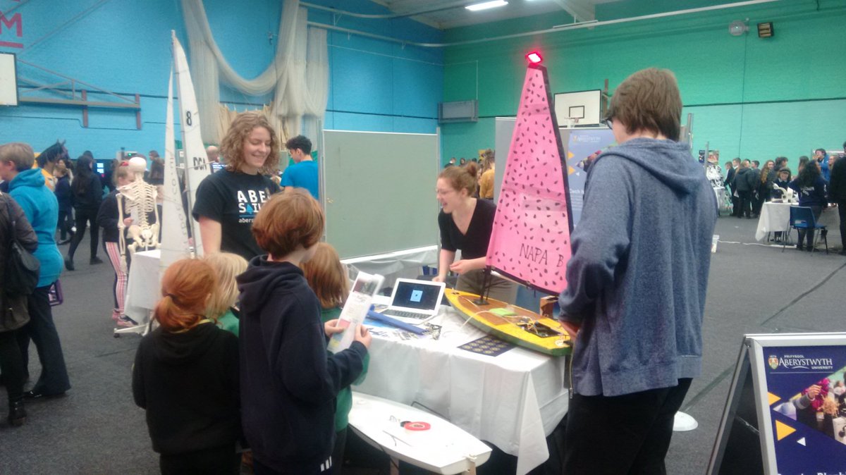 Showing off our boats to future roboticists at #britishscienceweek