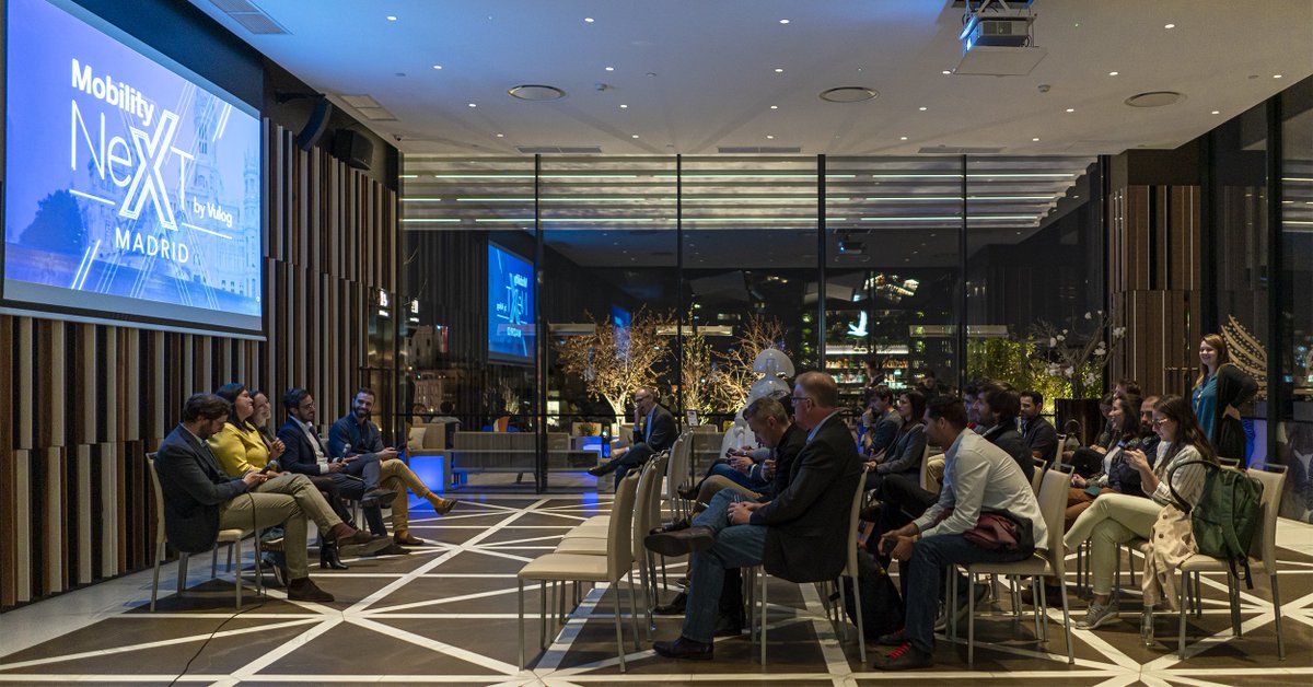 VulogTech's tweet photo. We had a wonderful time last night with leading #mobility experts in #Madrid: @dianamorato Co-Founder @Circ, @chalyst CEO @Wible_esp & @AlvaroZamacola Country Manager Spain & Portugal @BlaBlaCar_es. Y sí, realizamos todo el panel en español! #PoweringSharedMobility #MobilityNeXT https://t.co/jRKr1Z8hBI
