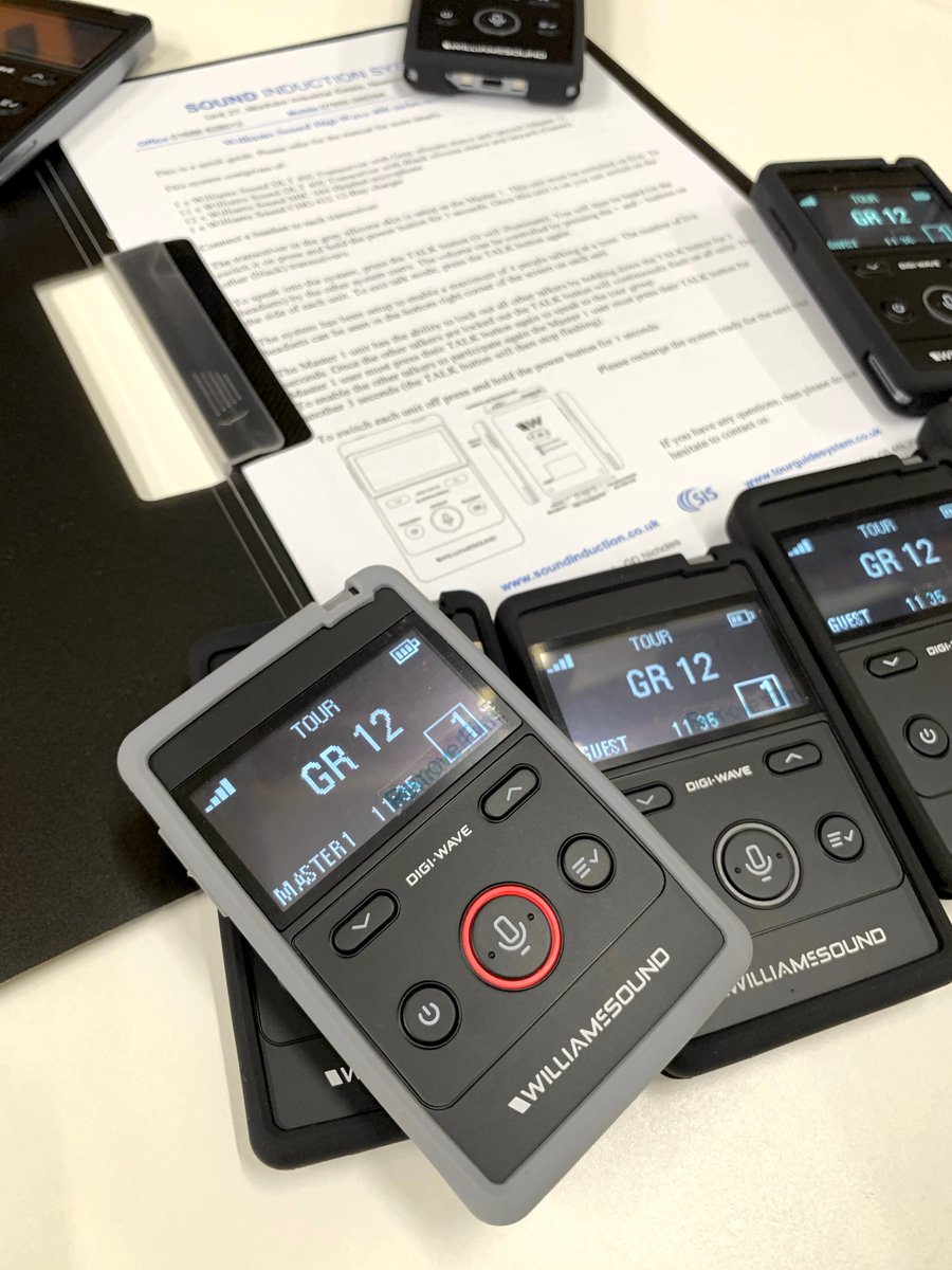 soundinduction's tweet photo. Today we have been playing with the new @WilliamsAV_LLC Digi-Wave DLT 400 transceivers. The DLT 400 transceiver has been improved with a simplified intuitive menu system via an OLED display, larger buttons and single 4 pole jack socket to connect a headset. #tourguidesystems https://t.co/UN0e8lzqDJ