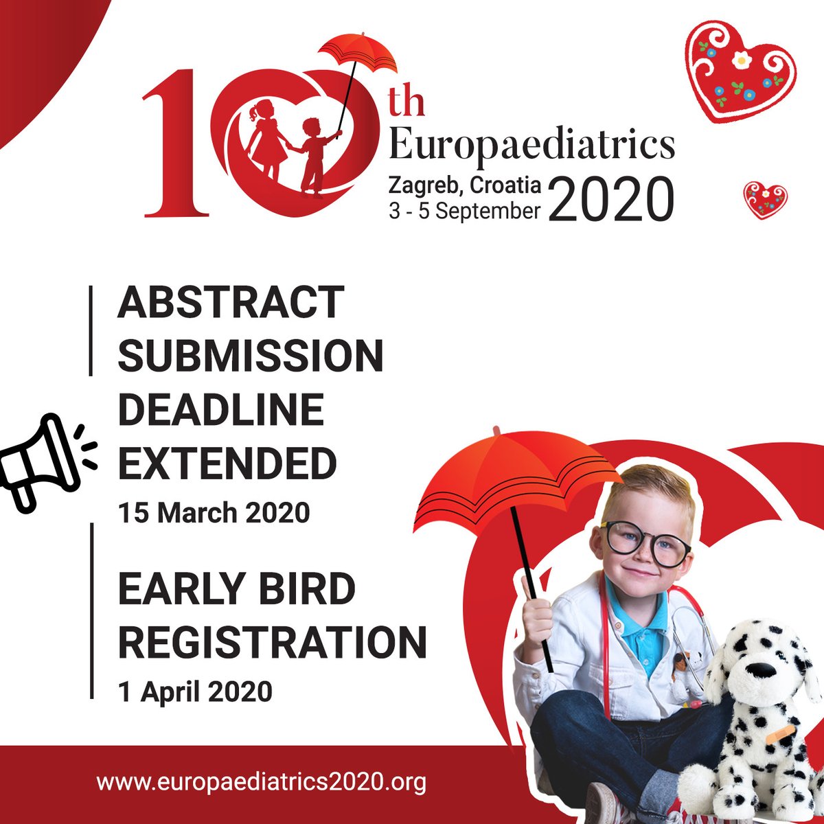 Submit your abstract, showcase your work. 
<a href="/Europaediatrics/">10th Europaediatrics Congress</a> #Europaediatrics2020 represents a fantastic opportunity for you to build your professional profile, during the meeting, and beyond.
europaediatrics2020.org
