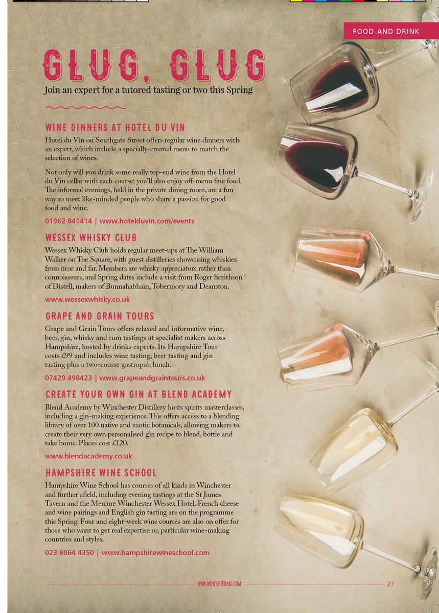 WinchesterDistillery® (@winchdistillery) on Twitter photo Great to be included in Winchester Magazine's top recommendations for beer, wine and sprit sampling this Spring!
Find out about the <a href="/BlendAcademy/">Blend Academy™</a> here: blendacademy.co.uk. Great to be included in Winchester Magazine's top recommendations for beer, wine and sprit sampling this Spring!
Find out about the <a href="/BlendAcademy/">Blend Academy™</a> here: blendacademy.co.uk.