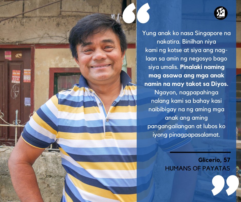 HumansOfPayatas's tweet photo. Glicerio, 57

#HumansOfPayatas #Payatas #Fairplay #ShareHumanity #SocialGood #Giveback https://t.co/wyPrk5DTxd