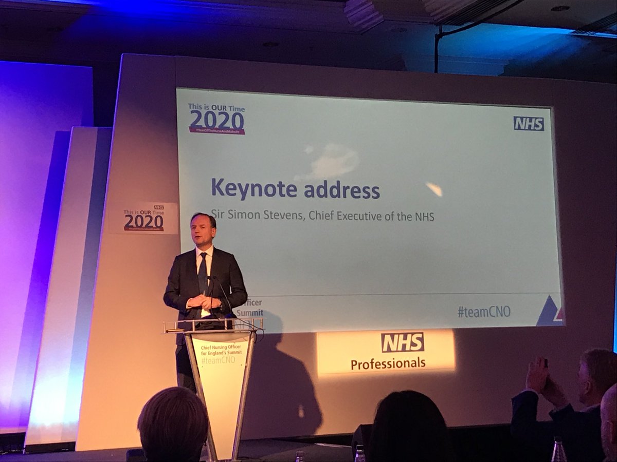 teamCNO_'s tweet photo. Sir Simon Stevens - we know NHS will be dominated by #coronavirus in next months 
We need to respond  - eg inviting undergrad 3rd yr nurses to step forward to support. #YearoftheNurseandMidwife #teamCNO https://t.co/4DGywFXUUv