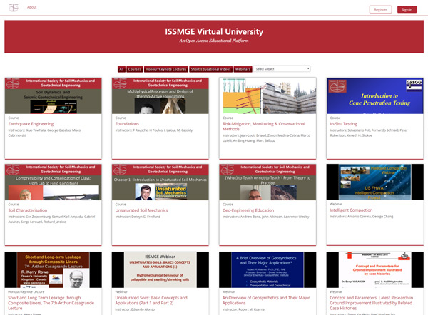 ISSMGE is pleased to announce the launch of its Virtual University (VU) Platform. The Virtual University is the outcome of President Charles Ng’s major educational priorities announced at his inaugural address in September 2017. issmge.org/news/announcin…