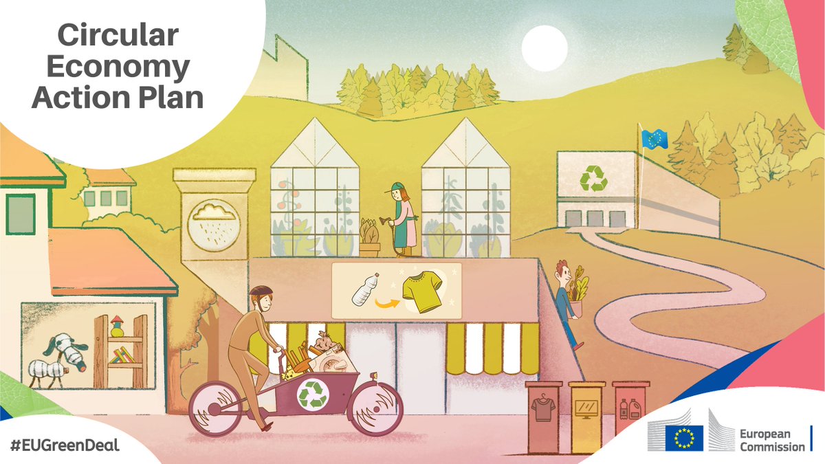 Our needs can grow but the 🌍 can't
We're changing how we produce &amp; consume so that our products &amp; industries become ✨ Smarter ✨ Cleaner ✨ Greener ✨
Our 🆕#CircularEconomy Action Plan will help make climate-neutrality by 2050 possible! 
#EUGreenDeal 👉 ec.europa.eu/commission/pre…