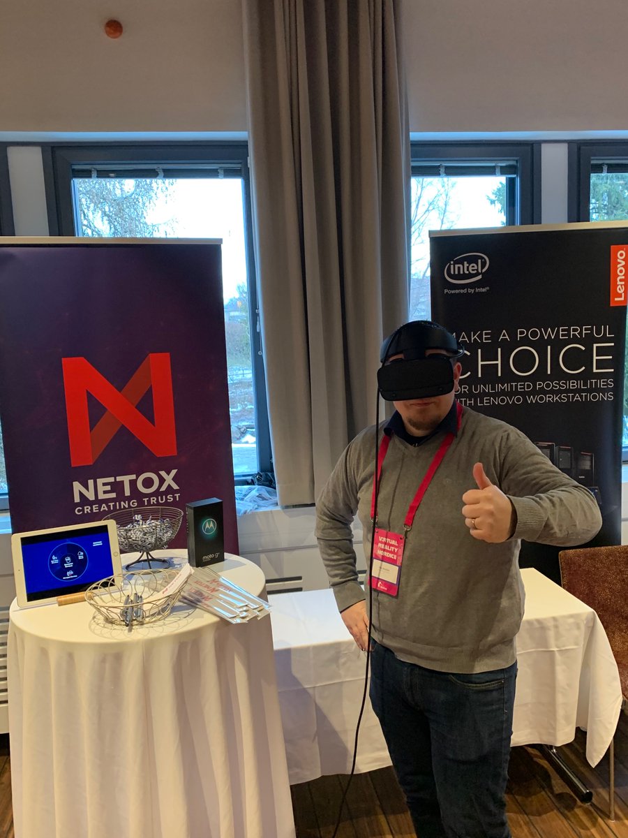 NetoxOy's tweet photo. Virtual Reality Nordic 2020 #VRN2020
Mikäli olet paikan päällä, tule käymään pisteellämme ja osallistu arvontaan! Arvomme osallistujien kesken Motorola g8 power -puhelimen! #oulu #virtualrealitynordic #creatingtrust #netox https://t.co/fd7RHu6R2U