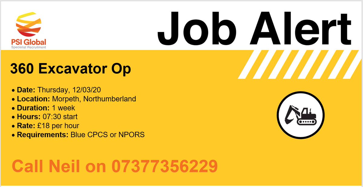 PSI_Recruitment's tweet image. We are seeking a 360 Operator for tomorrow in Morpeth.

Please call Neil on 07377356229

#ConstructionJobs #Construction #PlantOperators