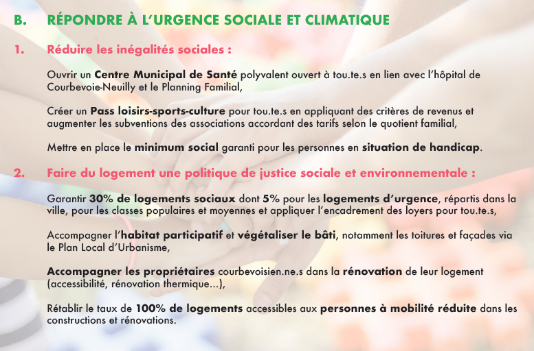 CourbevoieAC's tweet photo. Répondre à l'urgence sociale et climatique : nos propositions 
Retrouvez nos candidat.e.s et notre programme sur :
http://www.alternative https://t.co/f3sppap4ZS
#Courbevoie #écologie #démocratie #solidarite https://t.co/8PGDIOVr5c