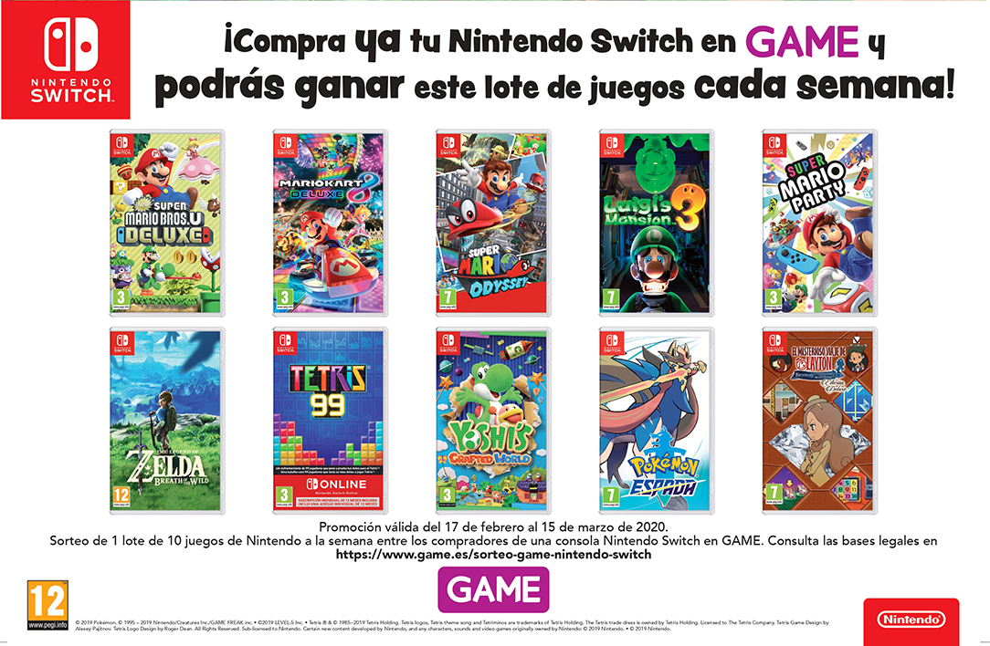 Corchete Condición previa loto GAME España в Twitter: „SOLO HASTA MAÑANA ⏱️ Compra tu Nintendo Switch en GAME y entrarás en el SORTEO de un LOTE DE 10 JUEGOS para estrenar tu consola por todo lo Corchete Condición previa loto GAME España в Twitter: „SOLO HASTA MAÑANA ⏱️ Compra tu Nintendo Switch en GAME y entrarás en el SORTEO de un LOTE DE 10 JUEGOS para estrenar tu consola por todo lo