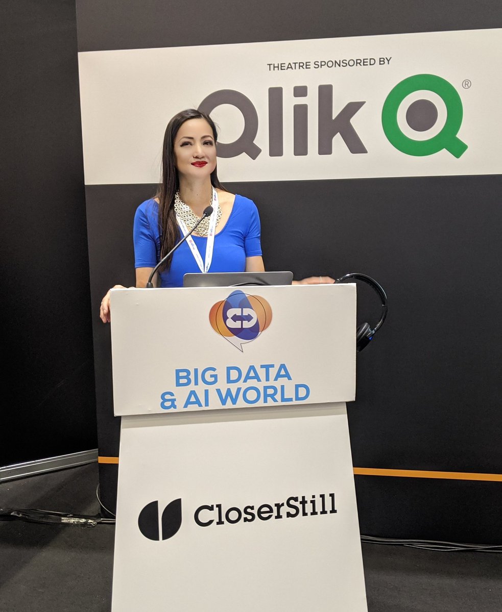 coderinheels's tweet photo. Talk done at #Big Data and #AI World this morning.  Will now be preparing to moderate an afternoon panel discussion on "driving revenue whilst creating a positive social impact" #bdaiw #womenintech https://t.co/IpY2YkiXV1