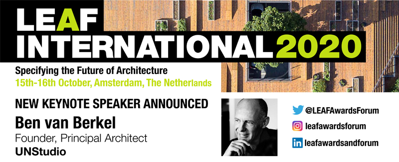 LEAFAwardsForum's tweet photo. We are pleased to announce new keynote speaker Ben van Berkel, Founder and Principal Architect @UNStudio_Arch. Click here to find out more and to register for #LEAFInternational 2020! https://t.co/H4YQ4ECGBy
#circularcity #circulareconomy #Sustainability https://t.co/23eACnCF4H