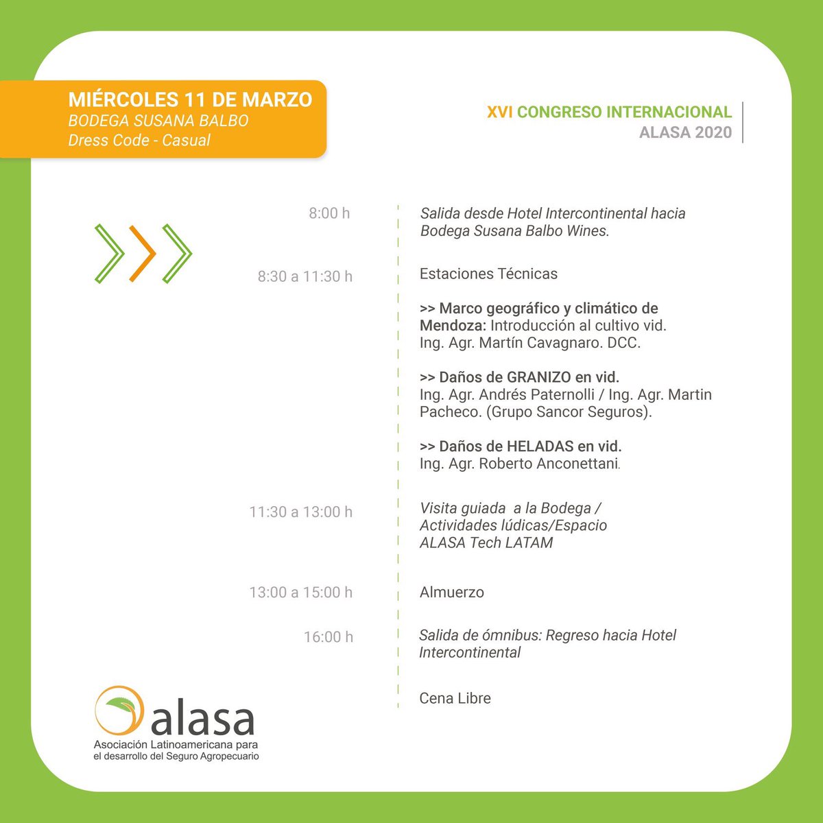 SBCongresos's tweet photo. Cronograma de actividades de día de hoy miércoles 11 de Marzo del  "XVI Congreso Internacional #ALASA2020 "👇 https://t.co/DYGIVPb3Wr