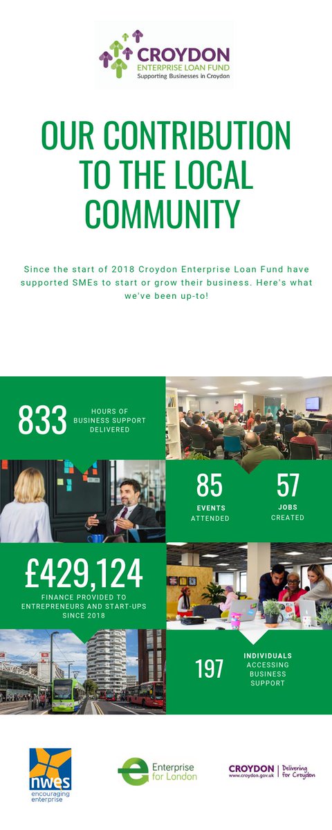 Here's some stats showing our impact on SMEs and the local business community in Croydon. Delivered by Enterprise for London. 
#Croydon #SMEUK #CroydonMeansBusiness