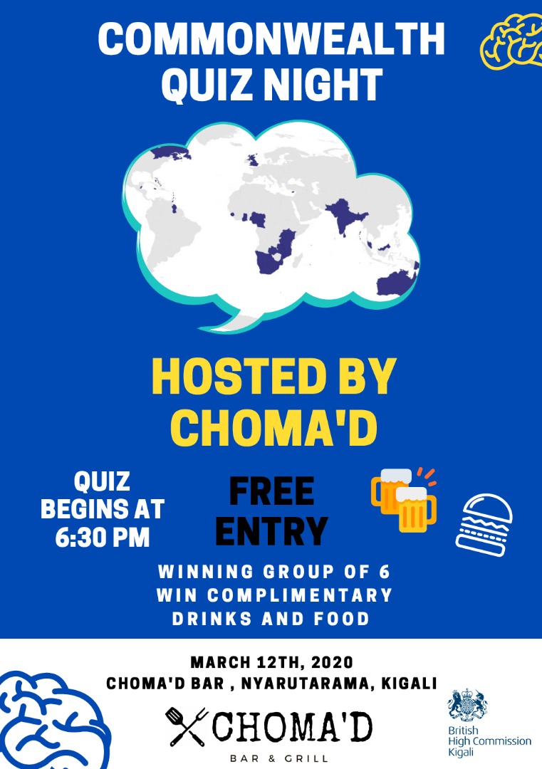 CHOMADrw's tweet photo. #QuizNight || Do you have your team of 6 ready?? Get ready to test your knowledge on #CurrentAffairs #Music #Sports #CHOGM and other categories || See you this Thursday @ 6:30pm #HaveYouBeenChomad https://t.co/Dic1i0xYRq