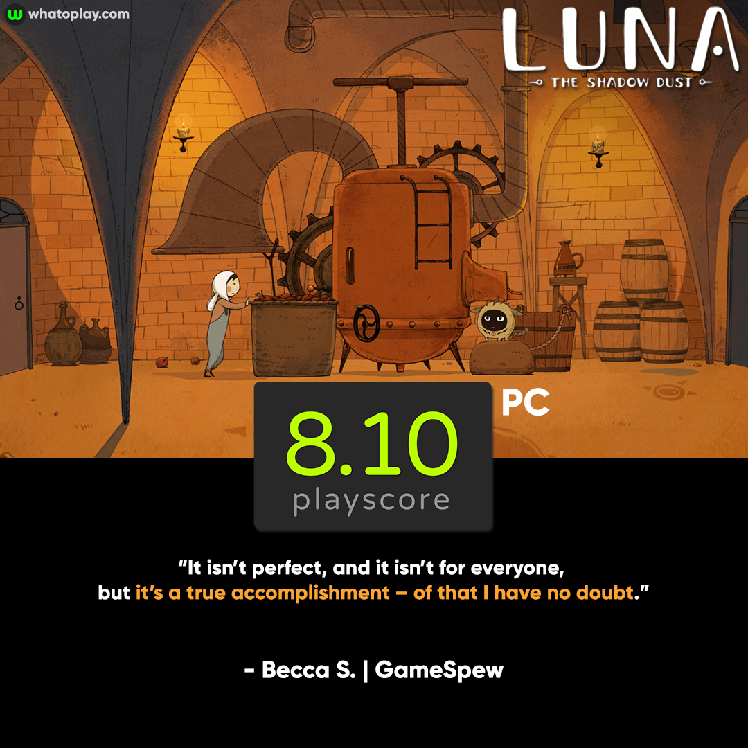 whatoplay's tweet photo. A beautifully hand-drawn adventure game, LUNA The Shadow Dust receives a playscore of 8.10 on PC. 
ㅤ
Let us know what you think. Leave a review at https://t.co/SxgiZ6lpMc
ㅤ
ㅤ
ㅤ
@game_spew @LanternStudio_ @Coconut_Island #whatoplay #playscore #playscoreupdate #adventuregame https://t.co/5j4l6DGFj3