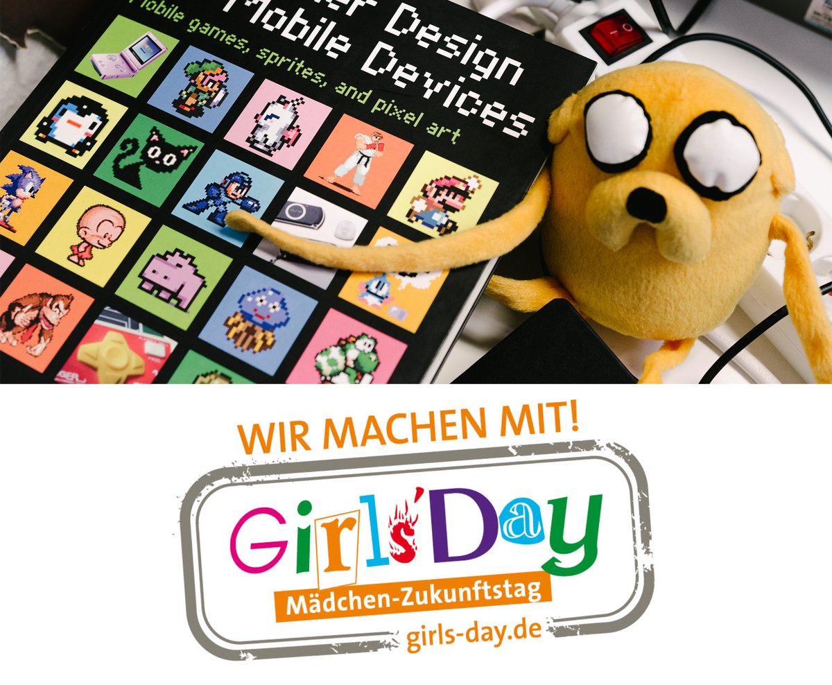 thegoodevilcom's tweet photo. #GirlsDay completely booked out! 
Also this year we take part in the @Der_GirlsDay and let 6 gaming enthusiasts look over our shoulder on March 26th! They will also be able to design and develop their own game. 👩‍💻💬🎲🎯🎮

 https://t.co/OFNJsNxngW

#thegoodevil #gamedesign https://t.co/f2YDvqiDgr