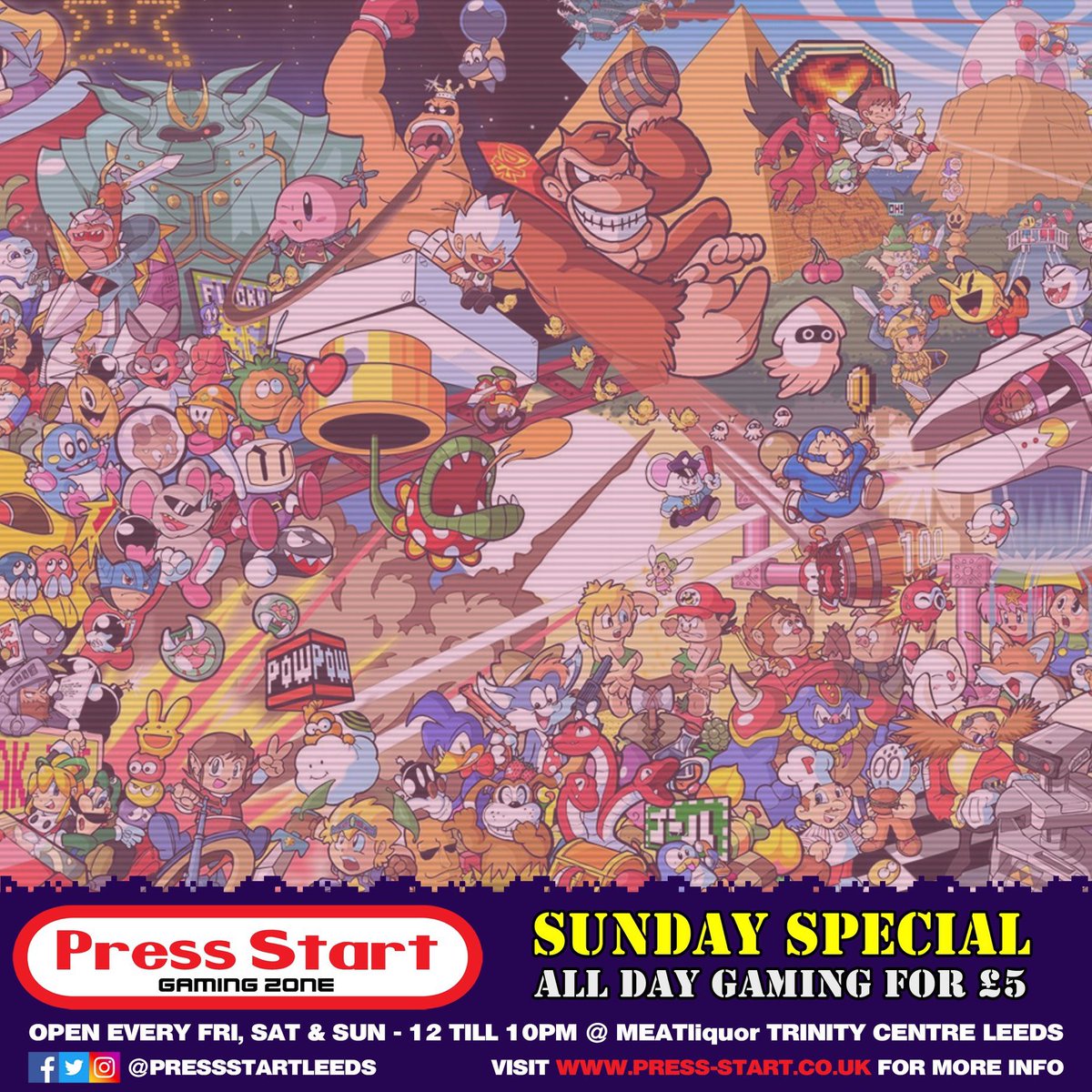 PressStartVGH's tweet photo. Who is up for some video gaming fun this Sunday! £5 for all day gaming!  That’s a possible 10 hours for £5!! https://t.co/510CubCgYp