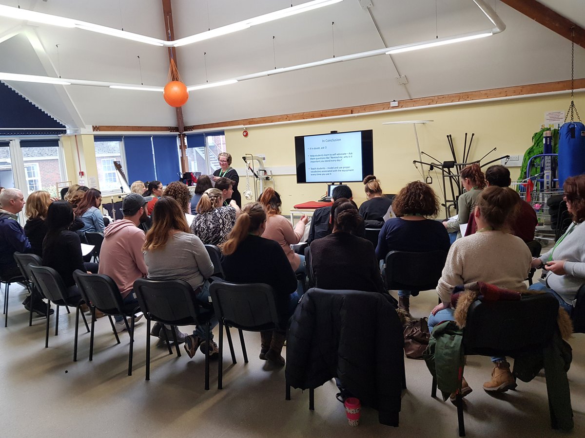 treloars's tweet photo. Yesterday was day two of #GoodPostureWeek 2020 and it was another busy one! Our student support assistants (SSAs) have been receiving training sessions from therapy staff, and students have been given updated versions of their Posture Passports and Posters. https://t.co/cv868FmZK8