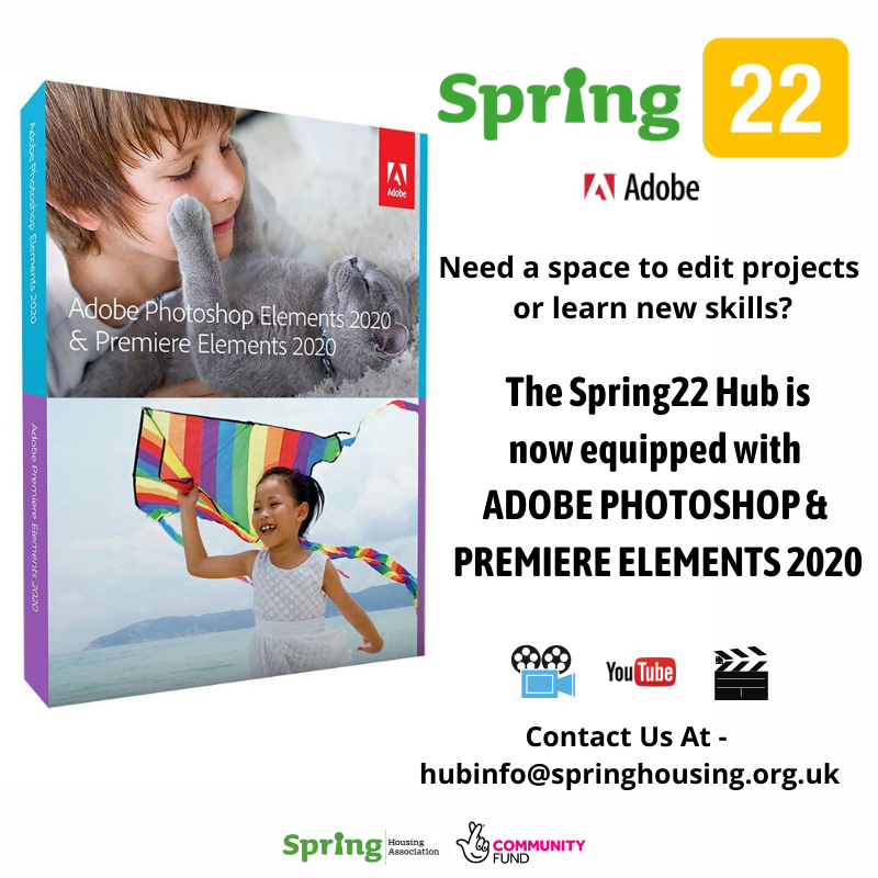 Need a space to edit projects or learn new creative skills? The <a href="/Spring22Hub/">Spring22Hub</a> is now equipped with Adobe Photoshop &amp; Premiere Elements 2020!!📽️🎬
Contact us at - hubinfo@springhousing.org.uk to sign up!

#digital #filmakers #adobe #birminghamupdates <a href="/SpringHousing/">Spring Housing Association</a> <a href="/TNLComFund/">The National Lottery Community Fund</a>