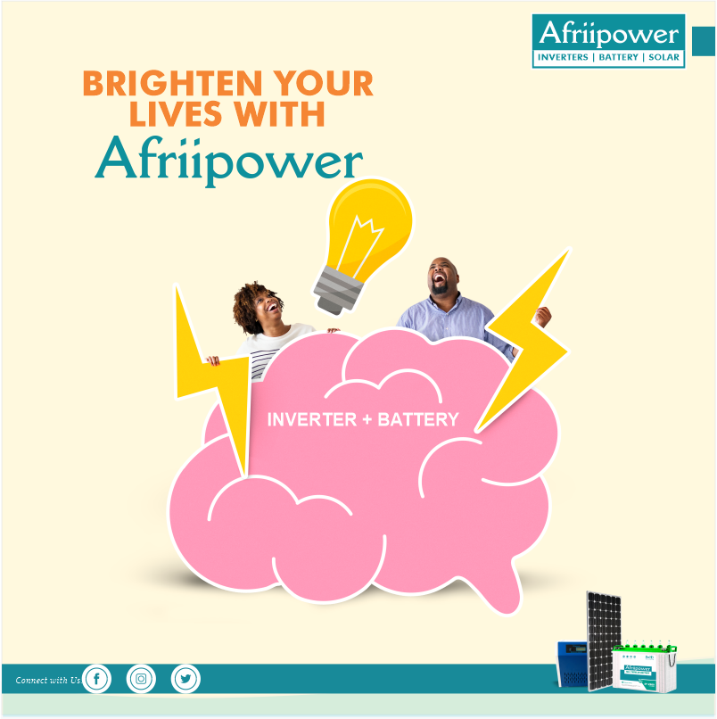 afriipower's tweet photo. Brighten your home with our inverter and batteries. You will never be in darkness again.

#Stay #uninterrupted with #Afriipower #Inverters and #batteries.

For more info please login to https://t.co/Z4Xb0bgJQc

#Backupsolution #Afriipowersolution #BestBatteryInNigeria https://t.co/CFCuEyXY6R