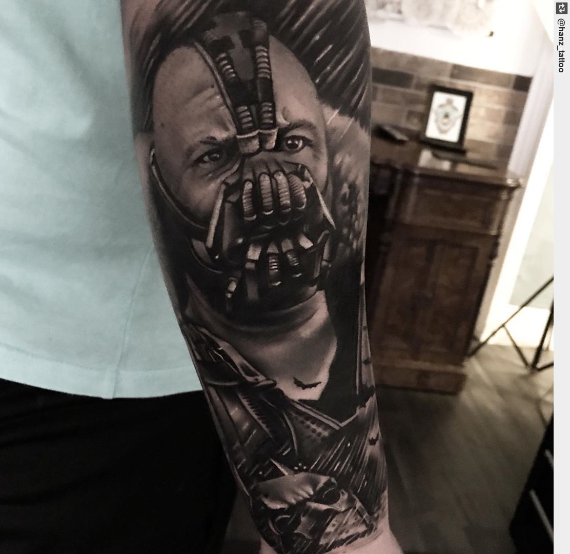 Tattoo Ness в Twitter: „Bane added to a Batman sleeve. . . . . . . . . . .  . #bane #banetattoo #batmansleeve #tattooist #tattoo #inked #ink #tattooart  #tattoos /h5Q3yJLGE9“ / Twitter