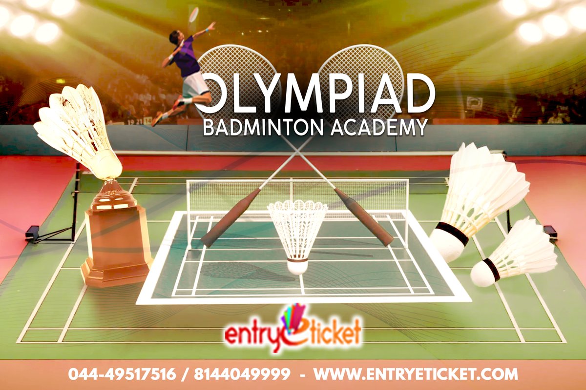 Registration open for #BadmintonAcademy 🏸🏸👇👇
entryeticket.com/sports/olympia…

#badminton #sports #badmintoncoaching #shuttle #sportsacademy #entryeticket #Chennai
