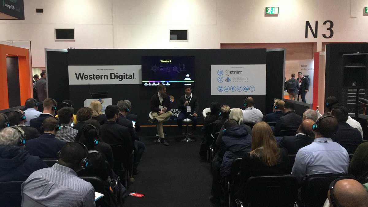 TrueCue1's tweet photo. Phil Harvey @CodeBeard, Senior Cloud Solution Architect for #Data &amp; #AI, @MicrosoftUK, on stage with our Chief Product Officer, Weelin Lim discussing ‘using data management to tell more compelling, data-led stories   @BigDataWorld_ #BDAIW20 #truecue https://t.co/wOTAcl5kGT