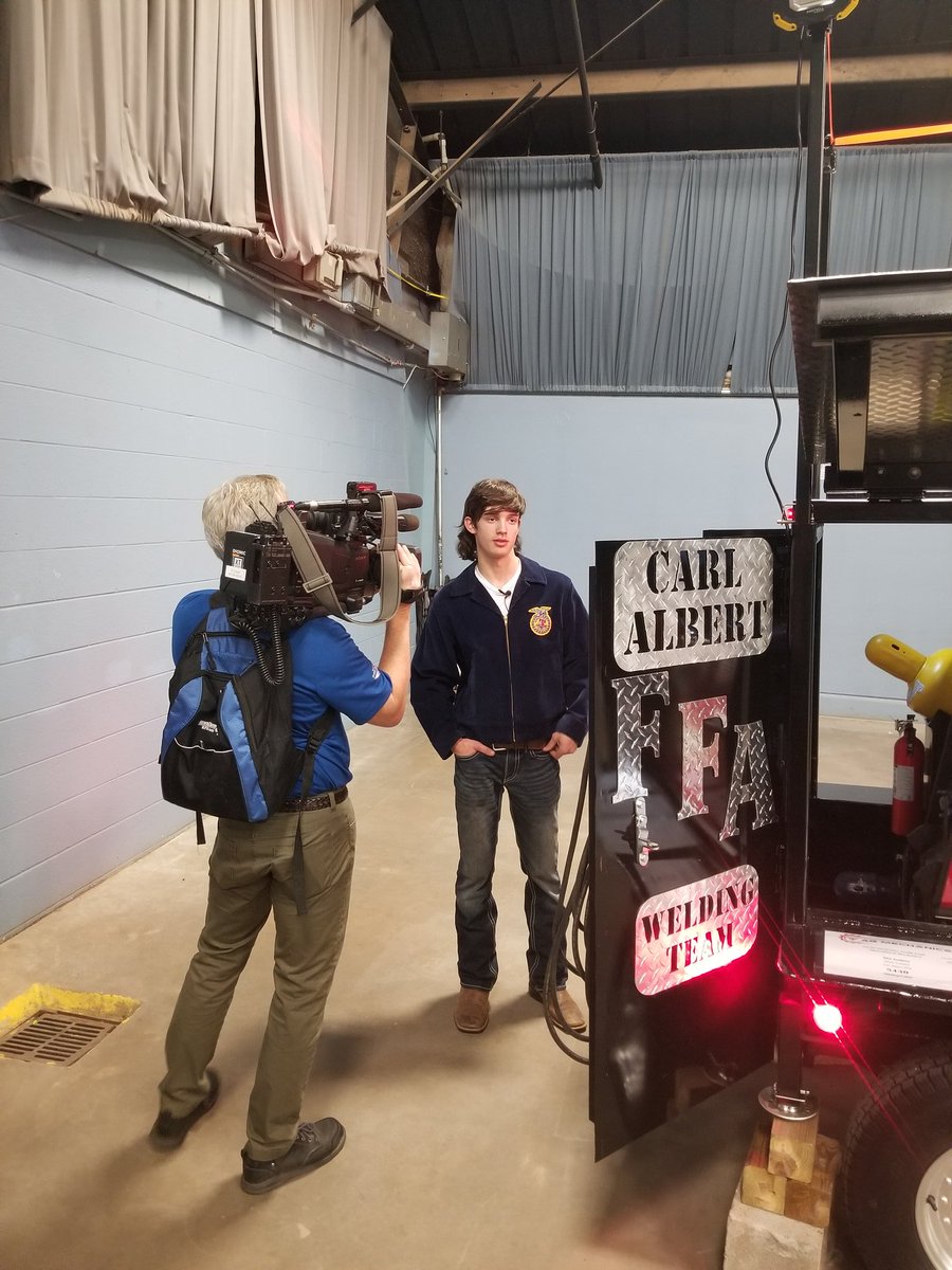 Good luck to the Ag Mechanics Team today at the first ever ag mech contest at OYE(Oklahoma Youth Expo). And look for Cole and Philip on channel 4 News later.