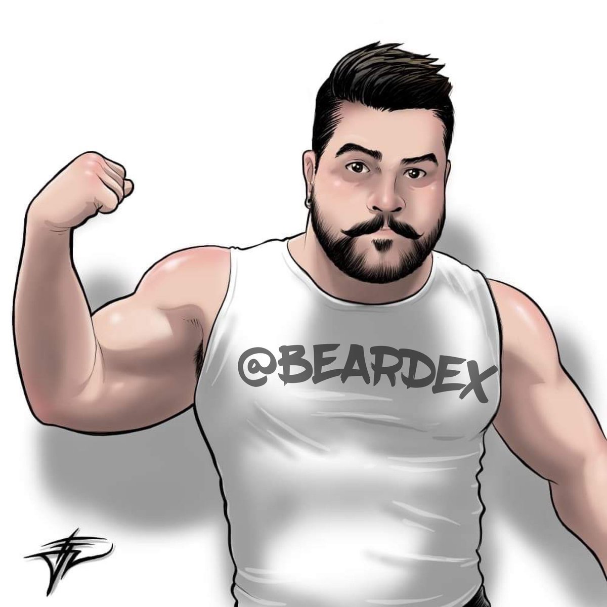 DexLand's tweet photo. Be Strong! #BearDex #DigitalPaint #Portrait #BearArt #GayArt #BaraArt https://t.co/kOYz9PHplH