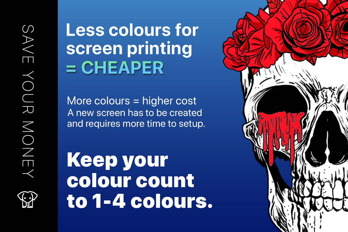 TShirtElephant's tweet photo. How to 💰 SAVE 💰 your money when placing an order | Part 2 ⠀

Have you ever thought about how the colours in your design would affect your shirt cost? 

Find out how you can save money by selecting the number of colours in your design.⠀

#customapparel #branding #madeincanada https://t.co/NocBjmSrDs