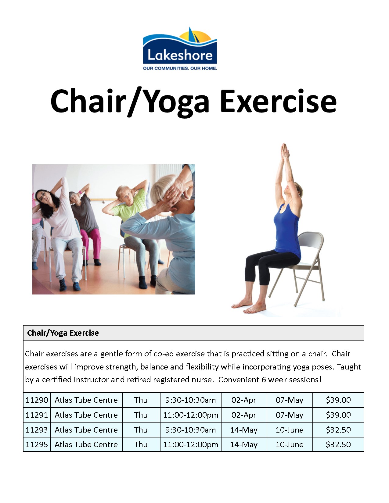 Town of Lakeshore on Twitter: "Chair exercises are a gentle form Town of Lakeshore on Twitter: "Chair exercises are a gentle form