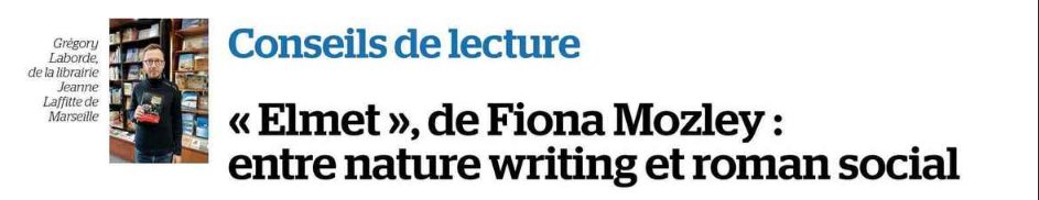 JoelleLosfeld's tweet image. Elmet, de Fiona Mozley (trad. Laetitia Devaux), coup de ❤️des #conseilslecture de Grégory Laborde de la Librairie Jeanne Laffitte dans #LaMarseillaise