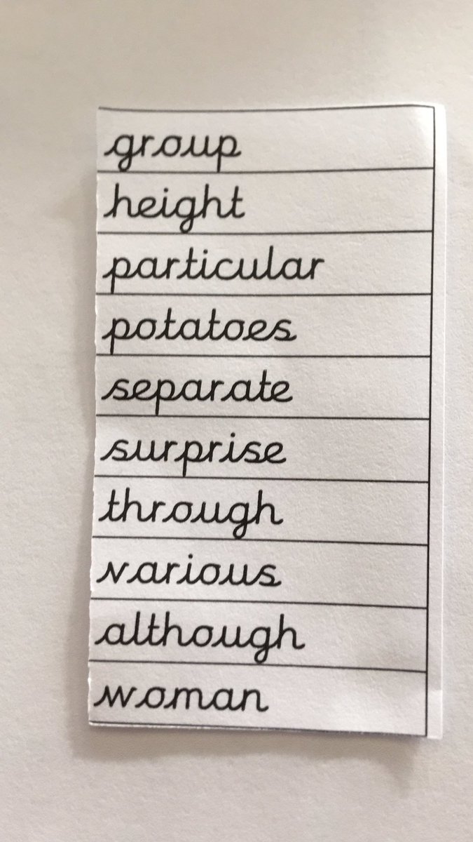 This week’s spellings