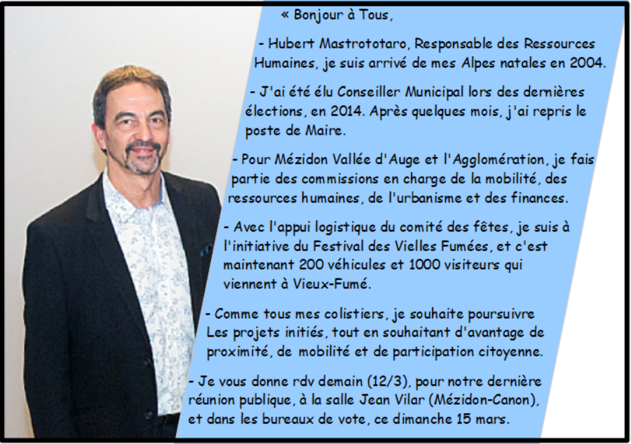 MezidonD's tweet photo. Présentation des colistiers #TousMézidonValléedAuge de la commune déléguée de Vieux-Fumé. https://t.co/E13L998z4q