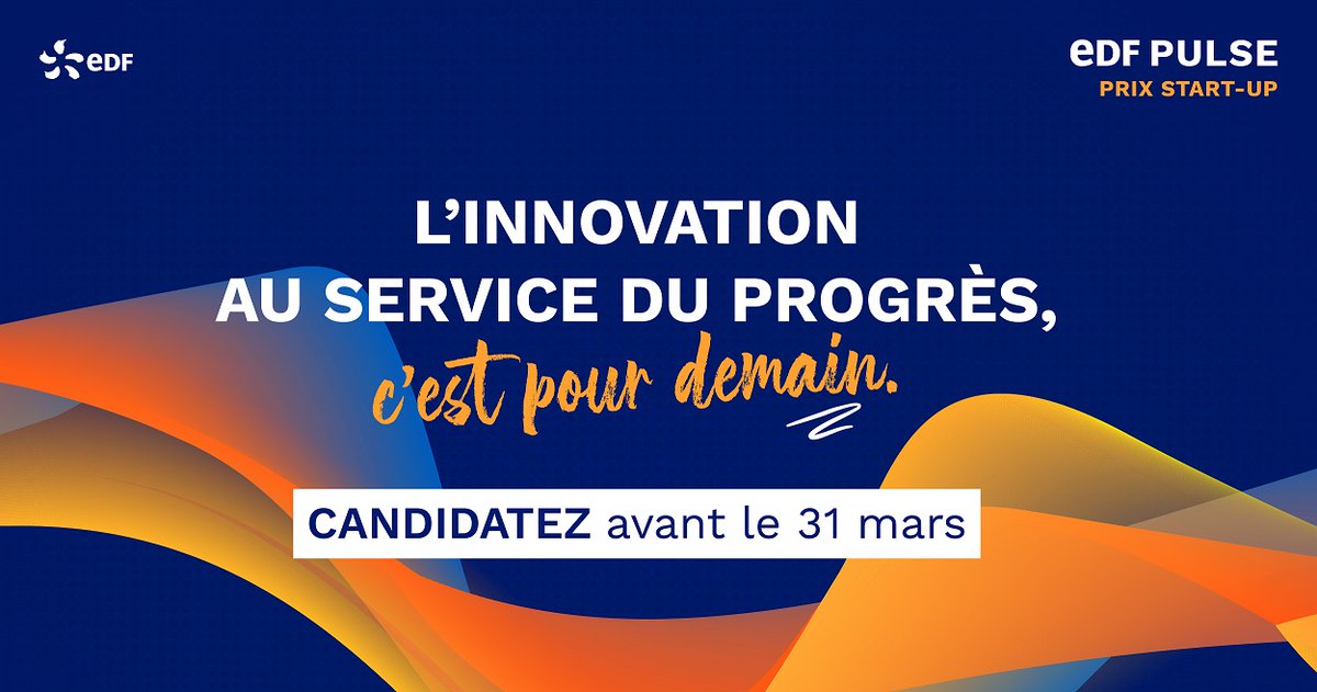 GeromeBailleul's tweet photo. Tentez l'aventure des prix Start-up #EDFpulse lors de la 7eme Édition et gagnez jusqu'à 80 000€ ainsi qu'une campagne de communication 📣
Inscrivez-vous : https://t.co/RScjPplFSU 
@techloirevalley #TechLoireValley #StartUpDay https://t.co/pXwAPosvD6