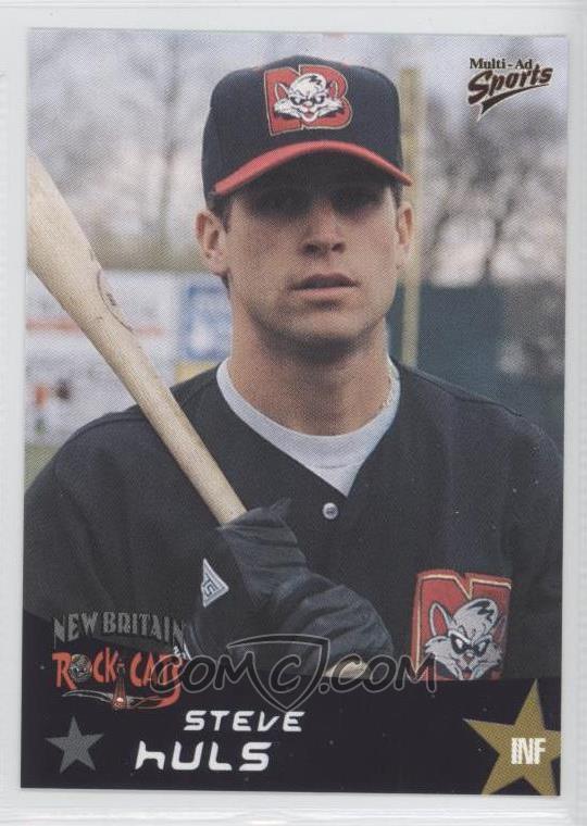 TwinsAlmanac's tweet image. Five-year #MNTwins minor leaguer @SteveHuls hit .506 his senior season at Rocori High School in Cold Spring (1992).