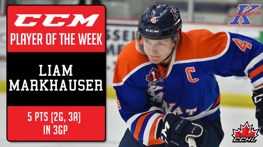 Release | @KanataLasers D Liam Markhauser named Week 26 <a href="/CCMHockey/">CCM Hockey</a> Player of the Week

📷 icelevel.com
Graphic | Mark Kelly

🗞 | thecchl.ca/ccm-player-of-…